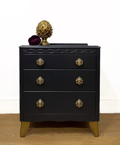 Lebus Chest of Drawers in Blue/Black