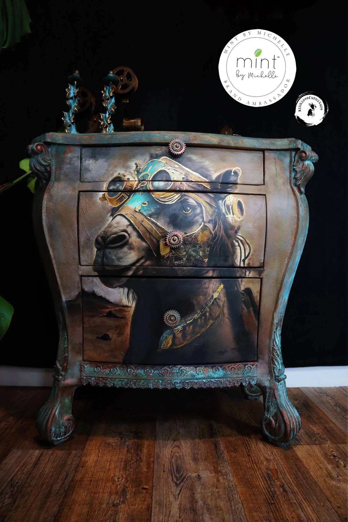 Steampunk Decoupage Paper for Furniture - Carlito Camel - MINT By Michelle