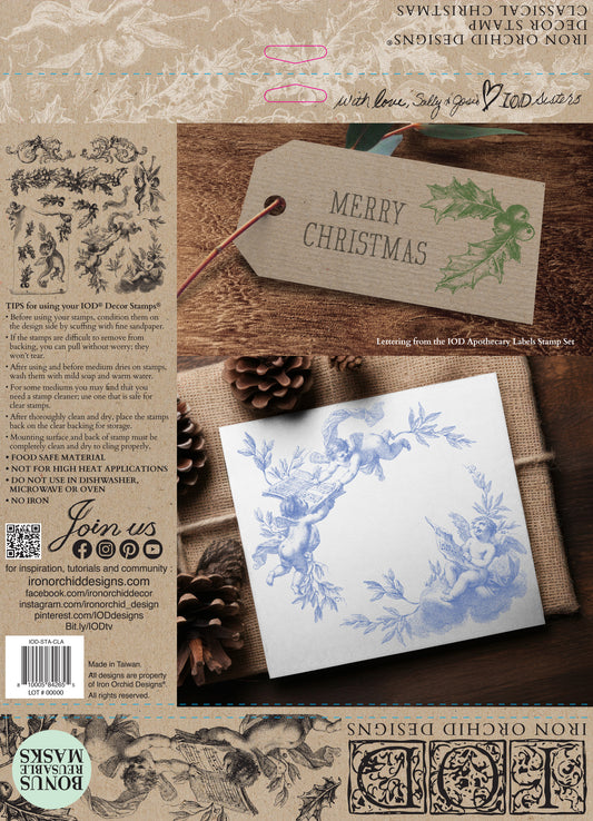 Classical Christmas IOD Decor Stamp - Iron Orchid Designs
