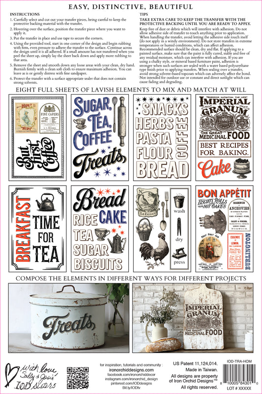 Home Sweet Home IOD Transfer - Iron Orchid Designs Back Cover