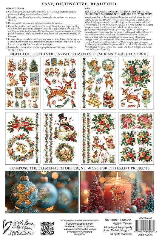 Kitschy Christmas IOD Transfer - Iron Orchid Designs