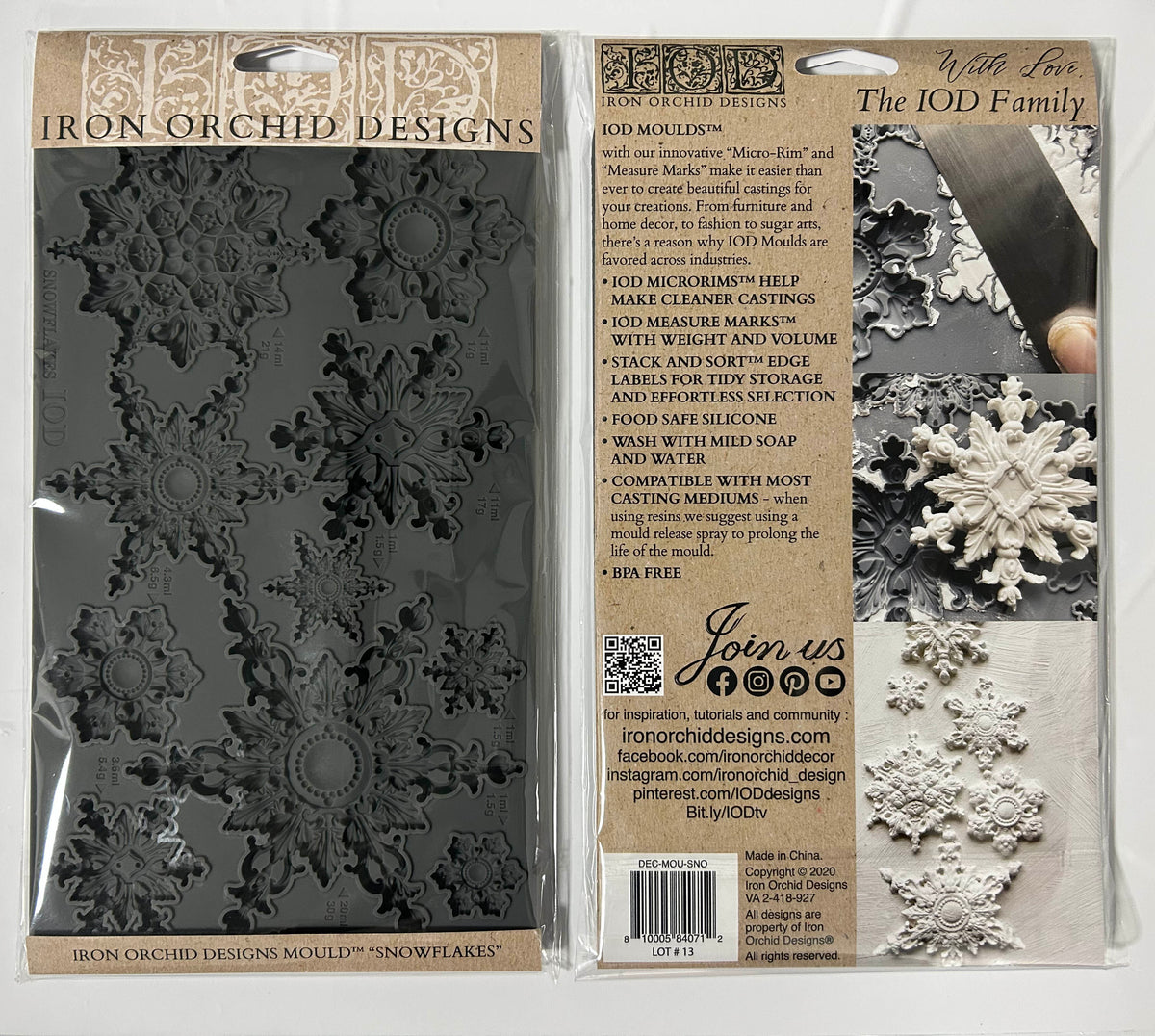 Snowflakes Mould | Iron Orchid Designs *LIMITED RELEASE*