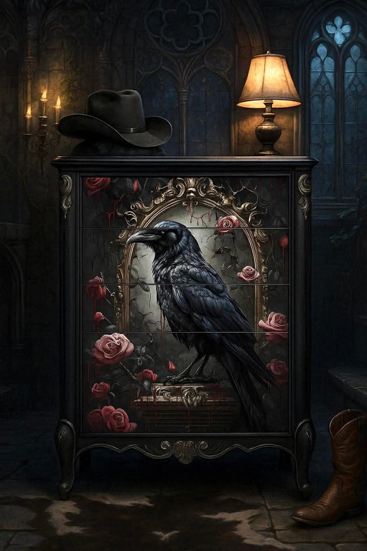 Posh Papers - Raven - Large Decoupage Papers