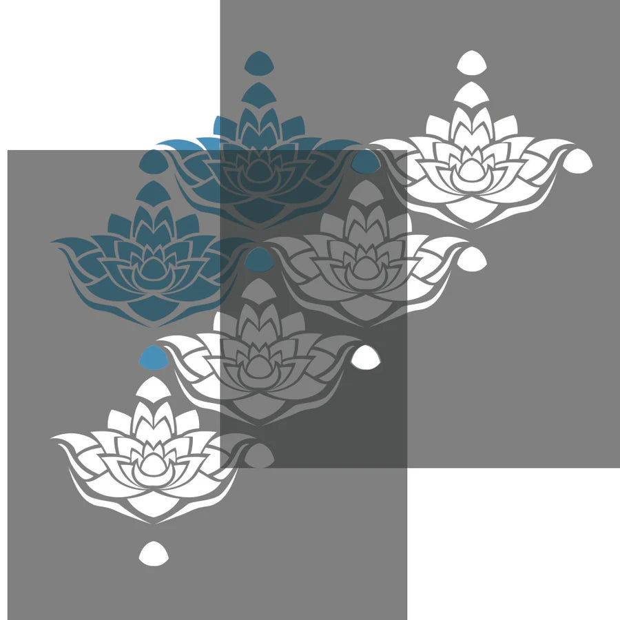Lotus Flower Stencil - Stencil Up