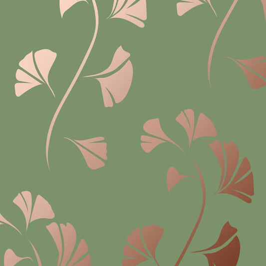 Trailing Ginkgo Stencil - Stencil Up