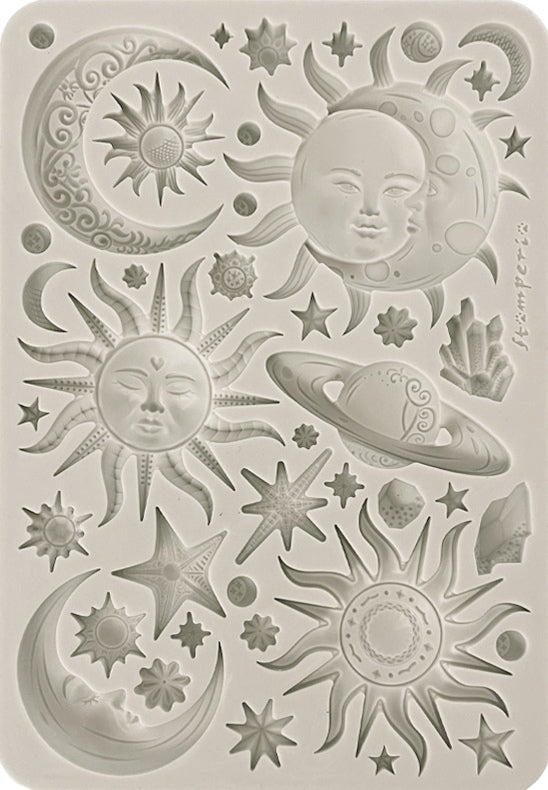 Stamperia A5 Silicone Mould – Sun & Moon