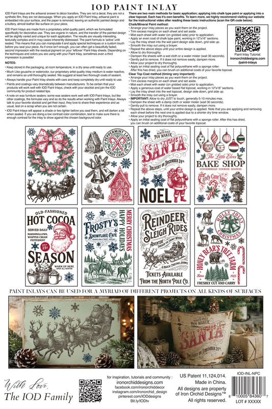 The North Pole Co. IOD Paint Inlay - Iron Orchid Designs