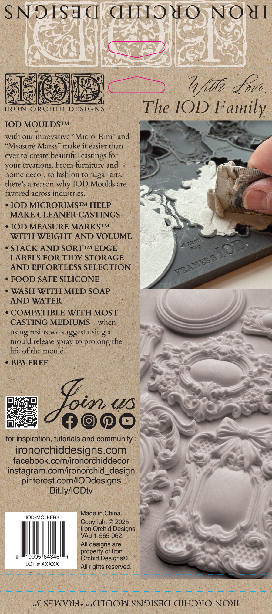 Frames 3 Mould by IOD - Iron Orchid Designs