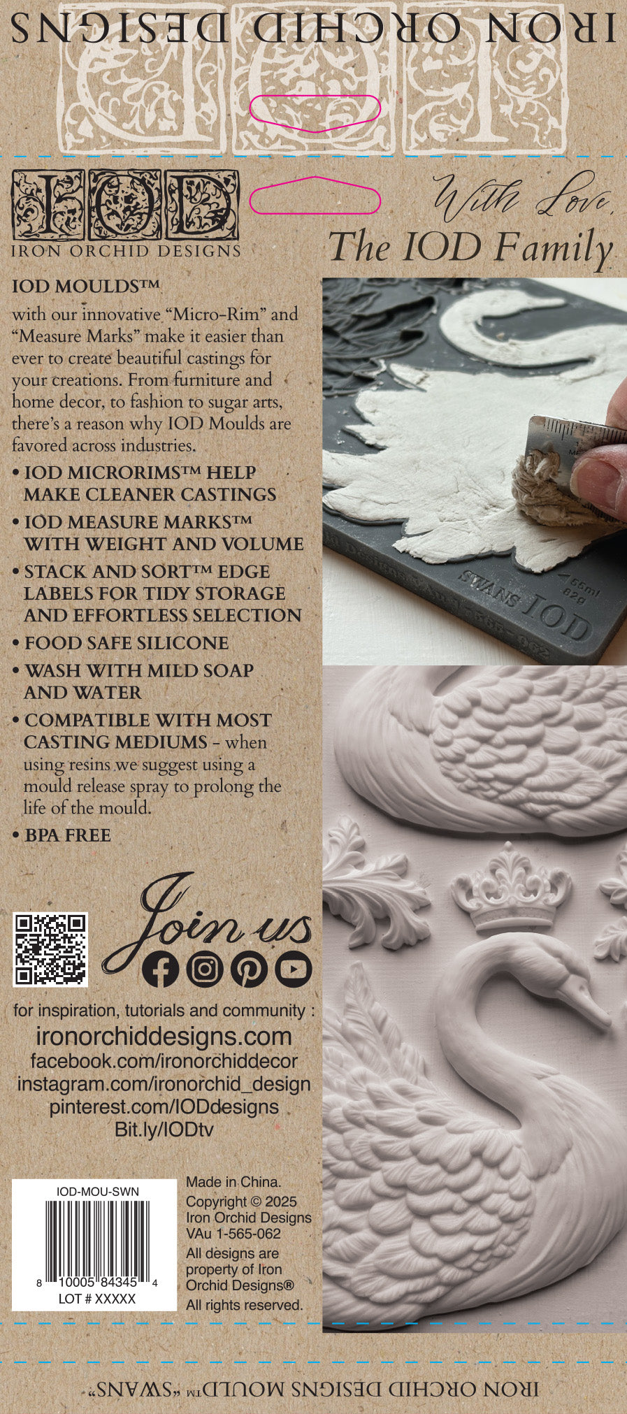 Swan Mould by IOD - Iron Orchid Designs