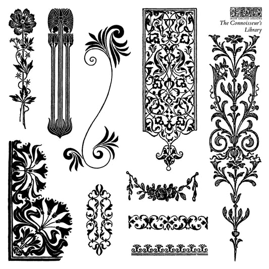 The Connoisseur’s Library IOD Stamps - Iron Orchid Designs