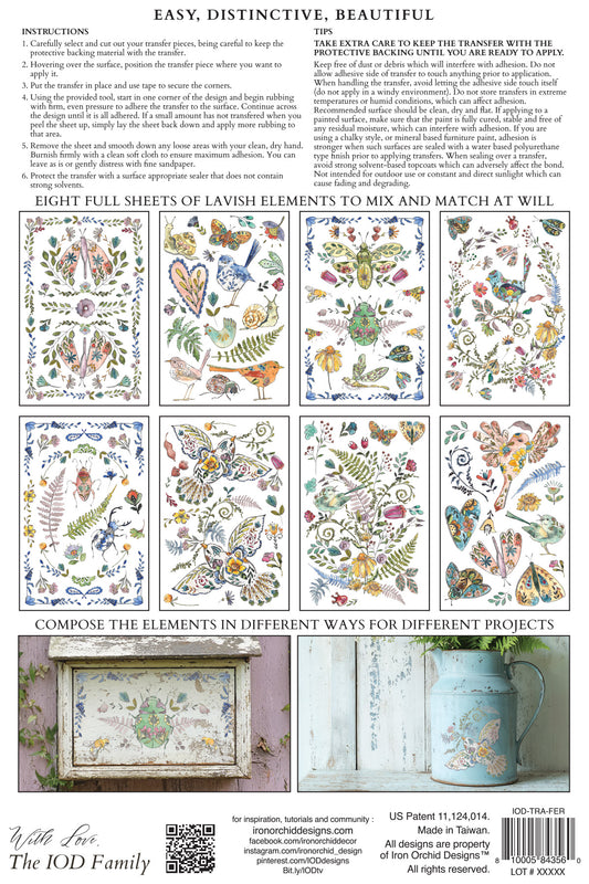 Fern Fables IOD Transfer - Iron Orchid Designs