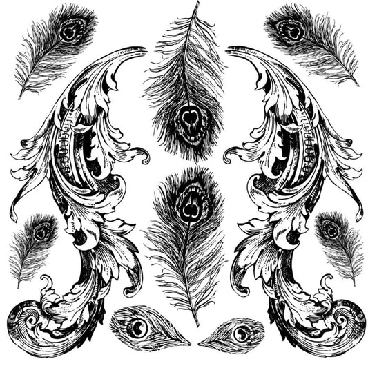 Pavo Decor Stamp by IOD - Iron Orchid Designs