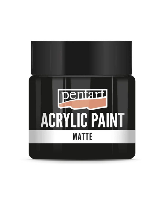 Jar of Pentart acrylic paint in matte black