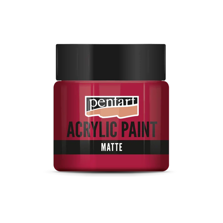 Pentart Matte Acrylic Paint – Carmin – 50ml