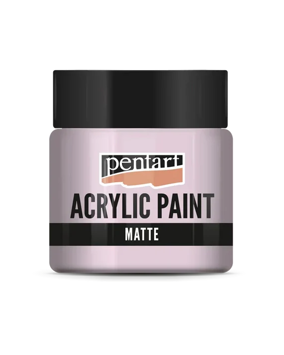 A jar of Pentart matte acrylic paint in Country Rose, Pale pink