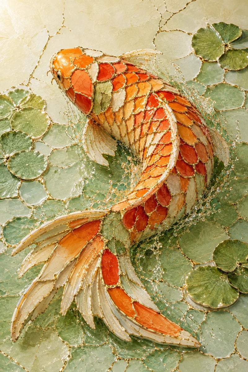 Koi Decoupage Paper - MINT by Michelle