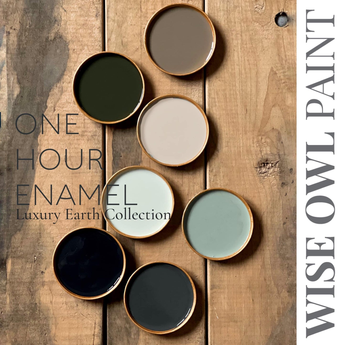Wise Owl One Hour Enamel Paint - WROUGHT IRON | Warm Black Kitchen Cabinet & Furniture Paint