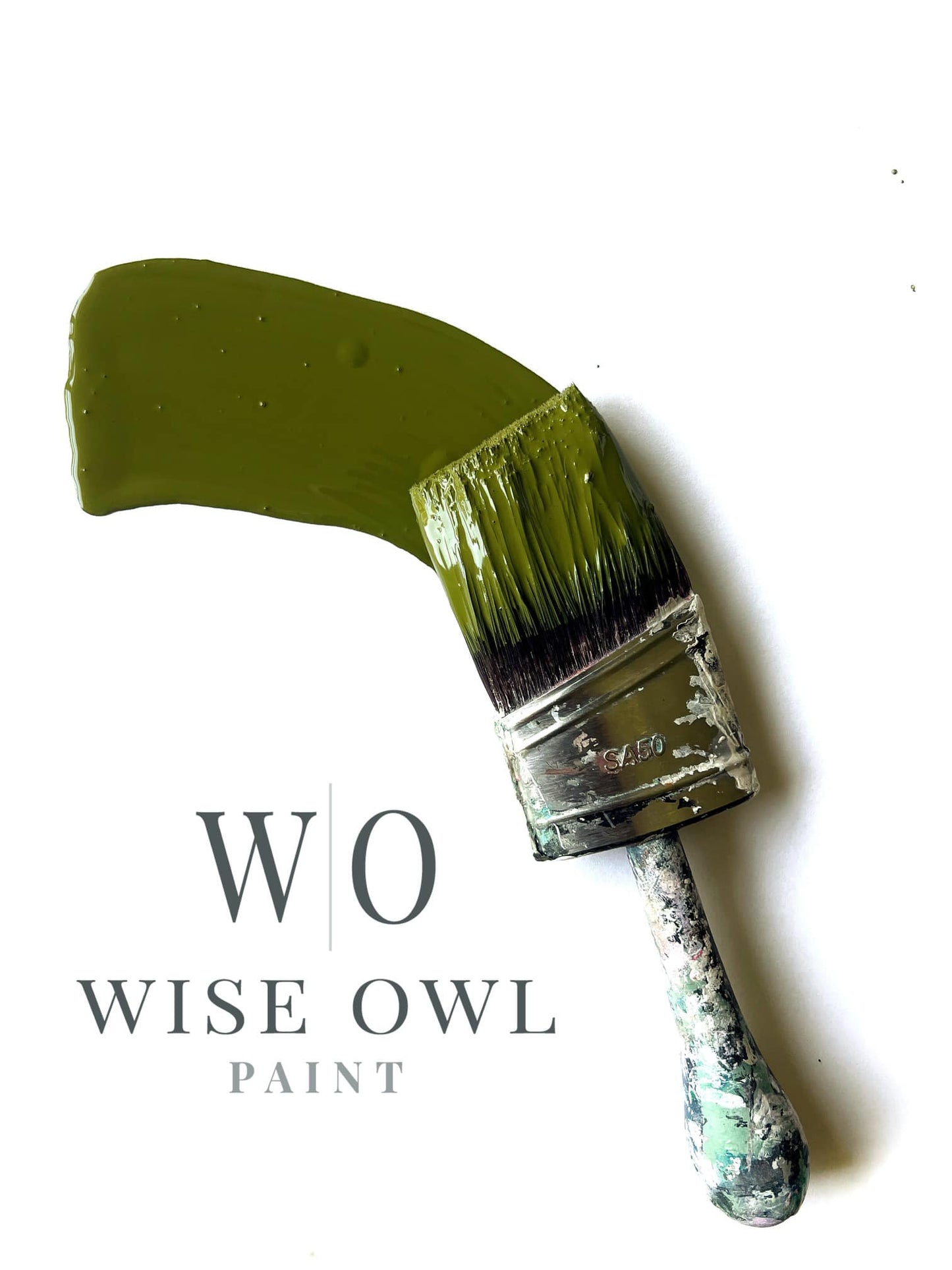 Wise Owl One Hour Enamel Paint - SPANISH OLIVE | Bright Olive Green Kitchen Cabinet & Furniture Paint