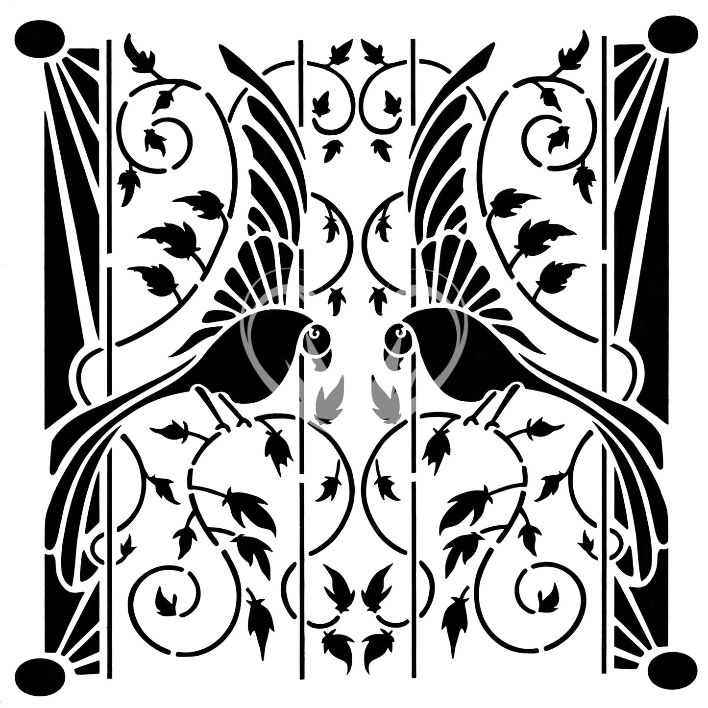 Deco Birds - Art Deco Stencil