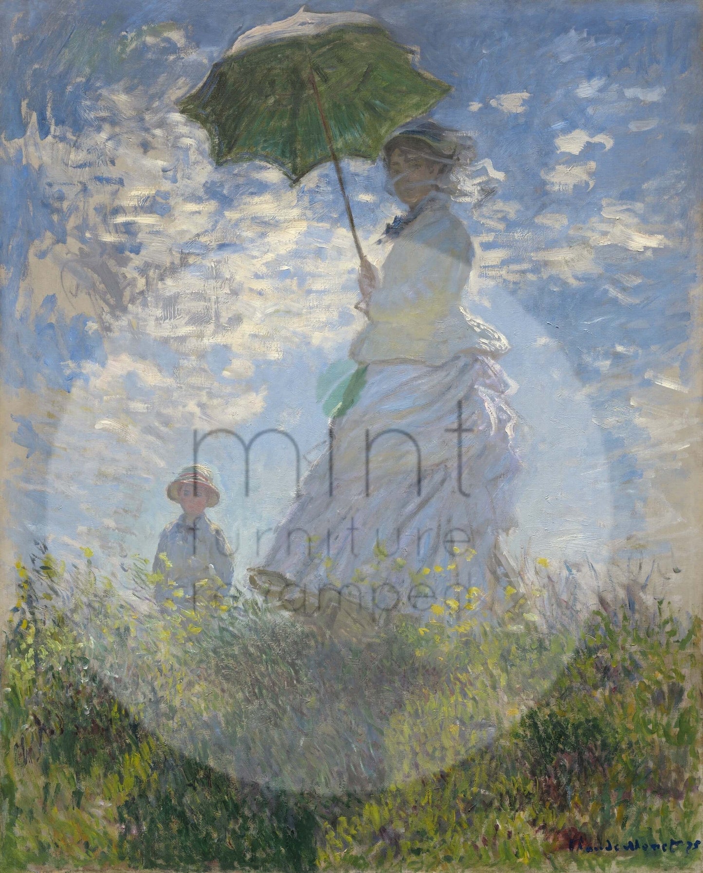 Lady with a Parasol - MINT Decoupage Paper for Furniture