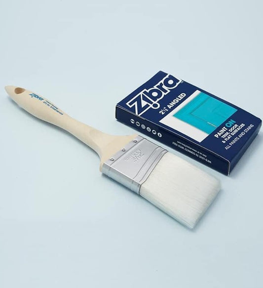 2.5" ANGLED BRUSH | On Trim & Flat Surfaces | ZIBRA Paint Brushes