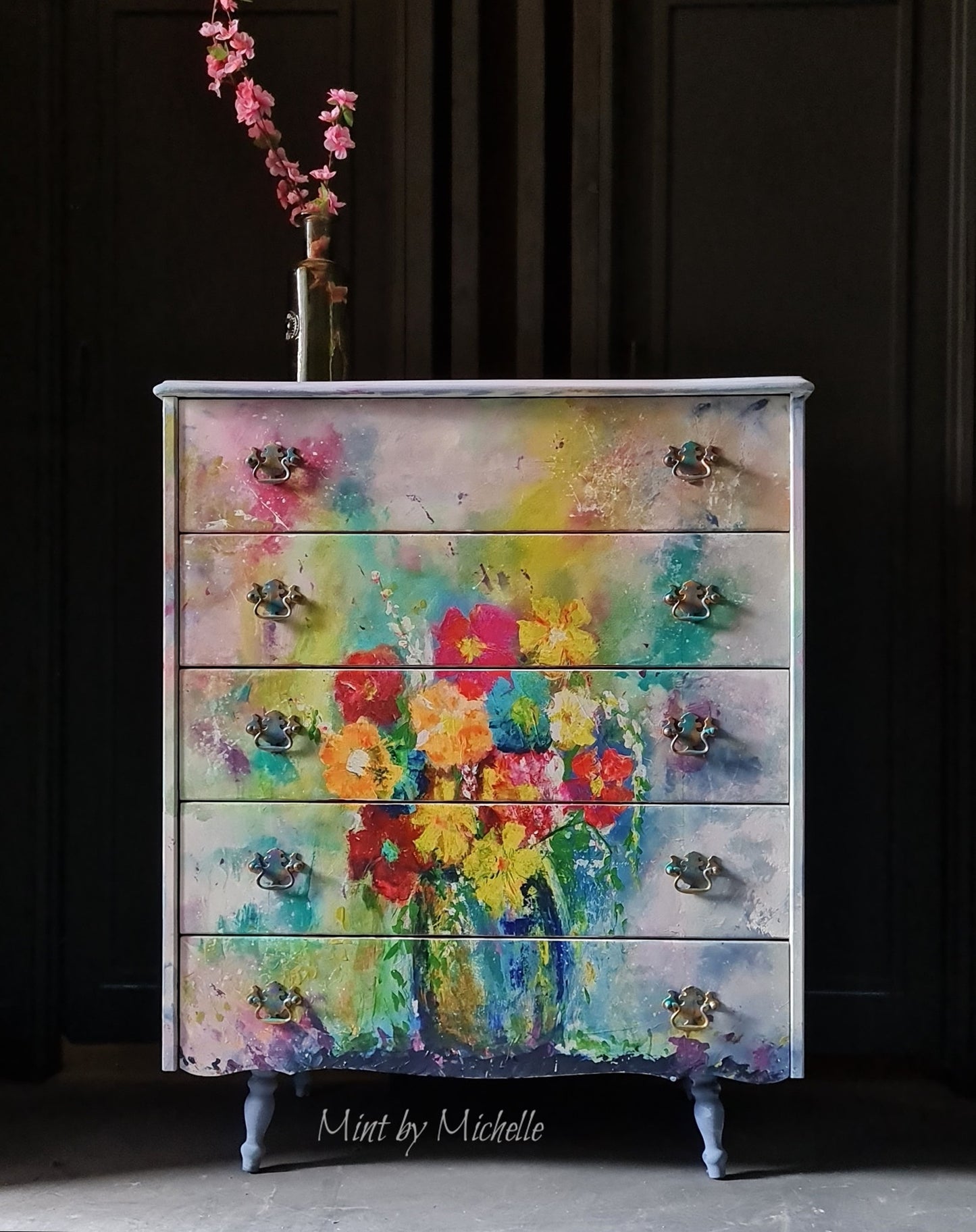 Karen’s Technicolour Bouquet - MINT By Michelle Decoupage Paper for Furniture