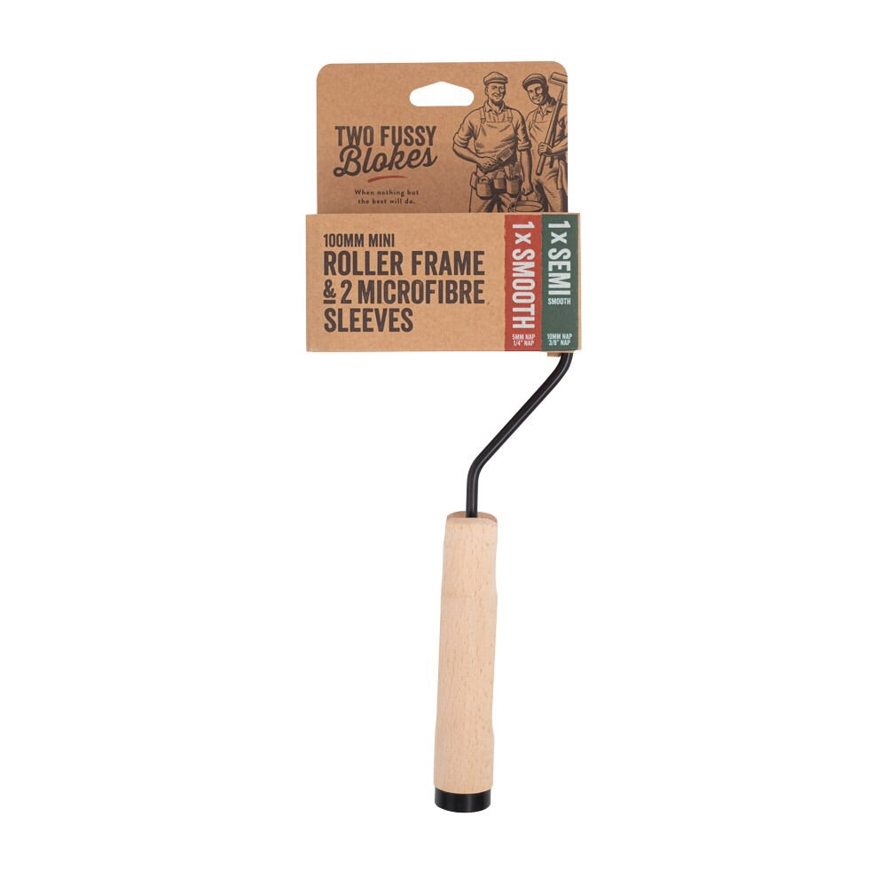 Wooden Handle Roller & Microfibre Sleeves Set | Two Fussy Blokes