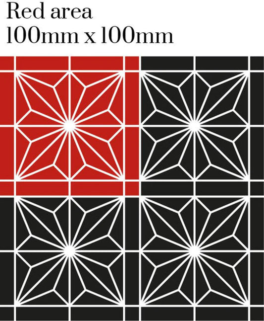 Diamond Tiles Stencil - Stencil Up
