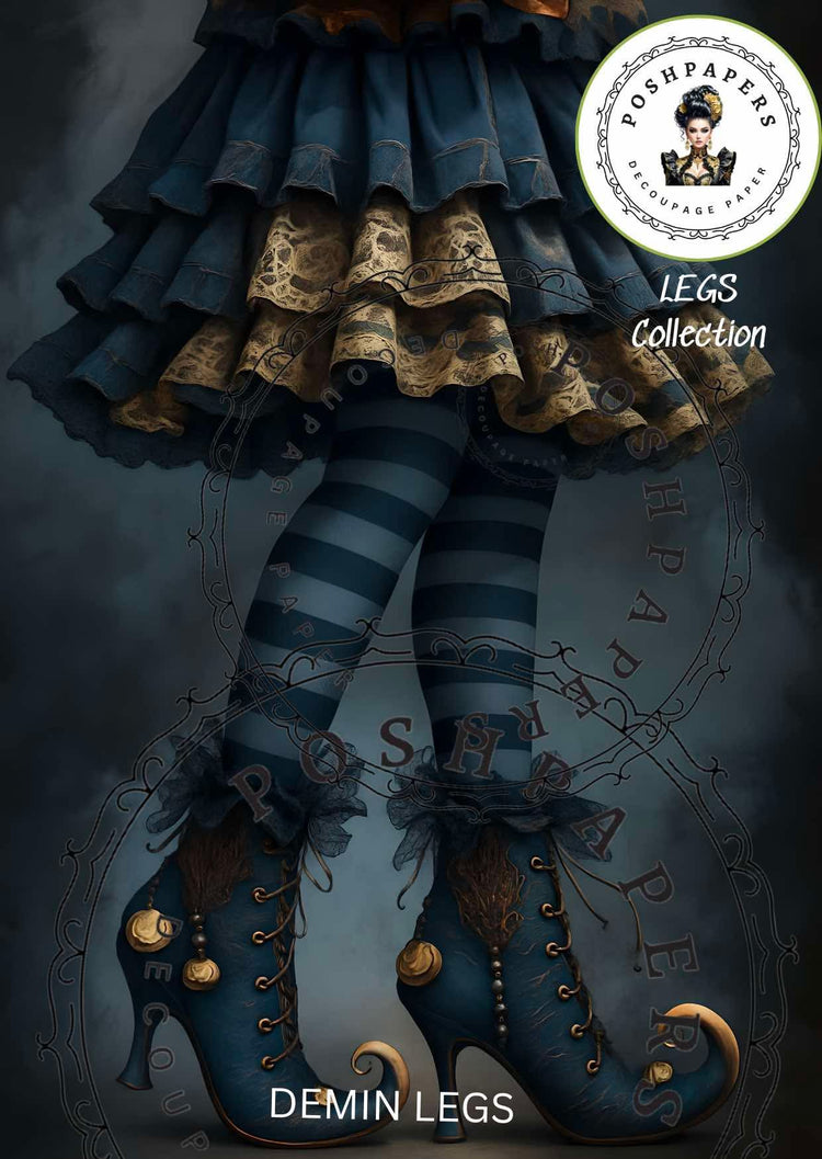 Posh Papers Striped Legs Decoupage Paper for Furniture