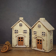 Load image into Gallery viewer, Beige Tealight House - Village Pottery