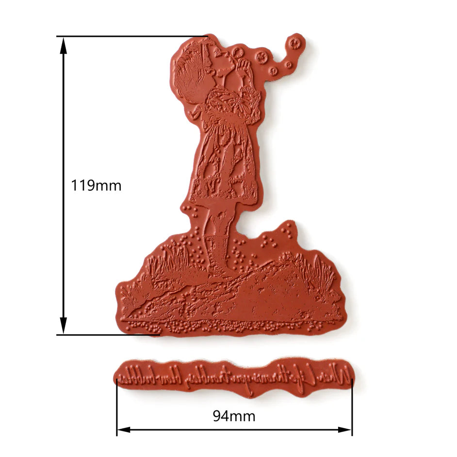 Blowing Bubbles - Andy Skinner Rubber Stamp