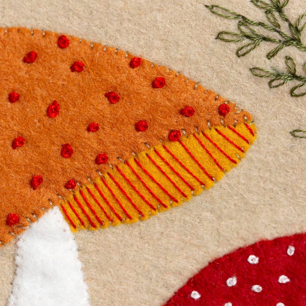 Toadstool Appliqué Hoop Craft Kit - Corinne Lapierre