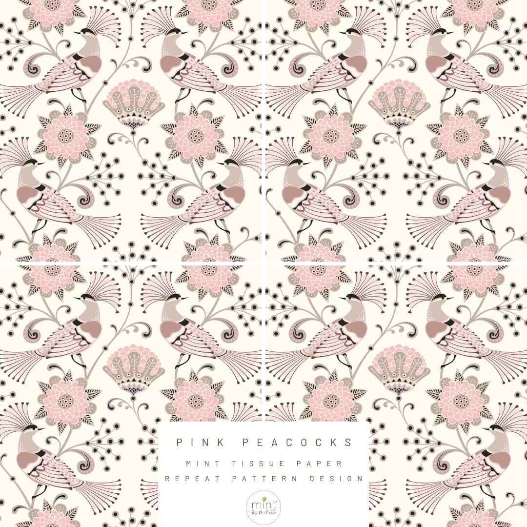 Pink Peacock&nbsp;- MINT by Michelle Tissue Paper&nbsp;