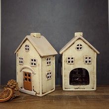 Load image into Gallery viewer, Beige Tealight House - Village Pottery