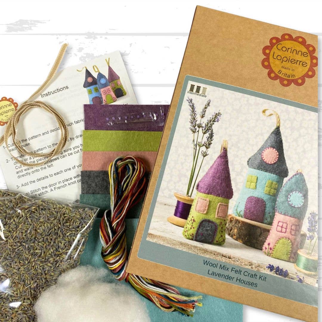 Lavender Houses Felt Craft Kit - Corinne Lapierre