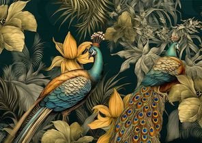 A Peacock Pair Decoupage Paper - MINT by Michelle