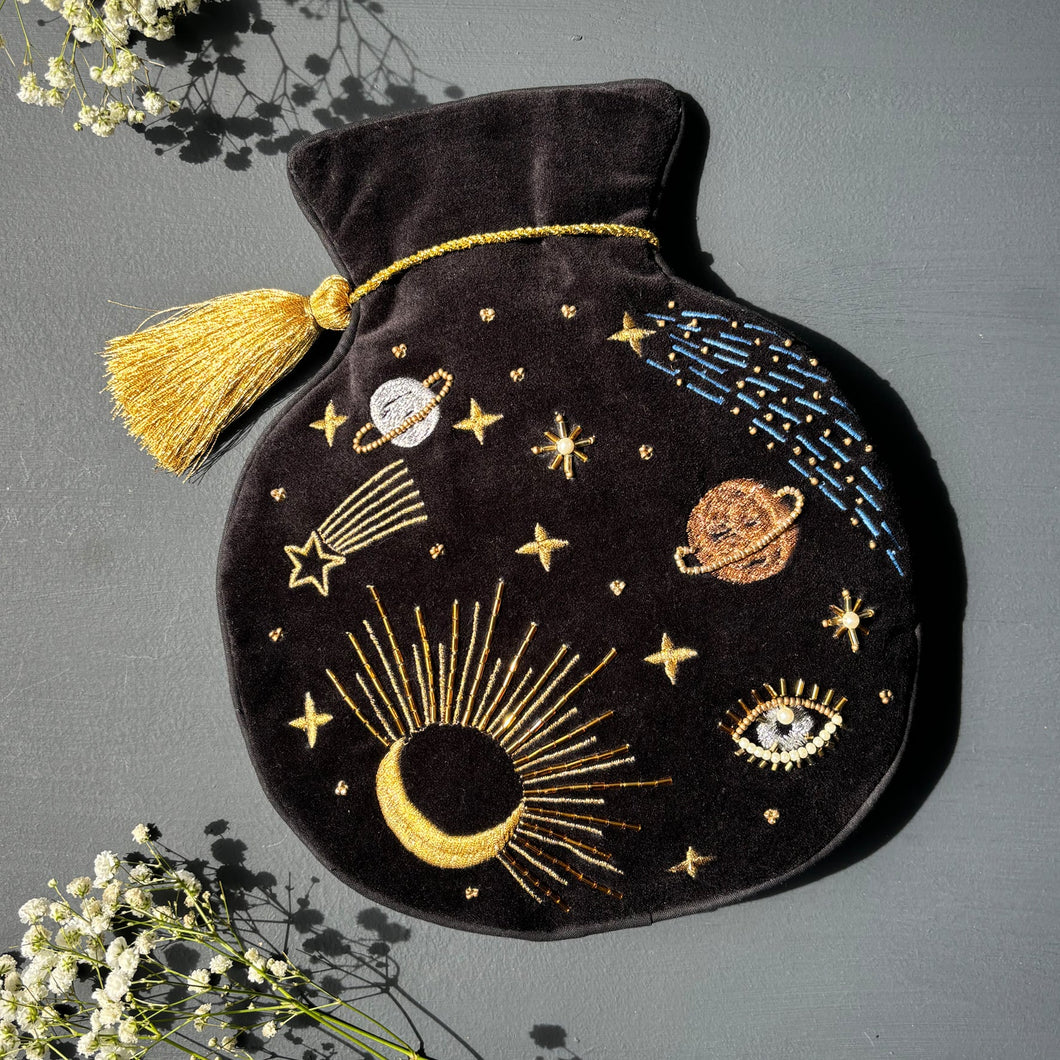 Round Hot Water Bottle - After Dark by House of Disaster