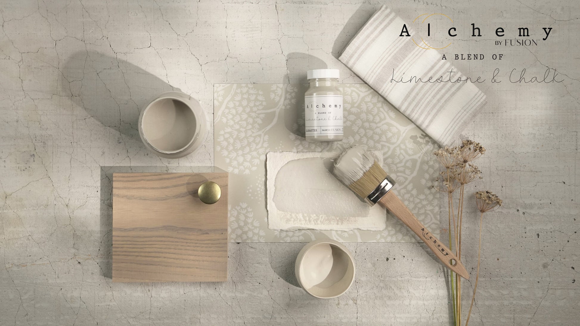 Alchemy chalk-style furniture paint by Fusion Mineral Paint for creating warm rustic furniture finishes
