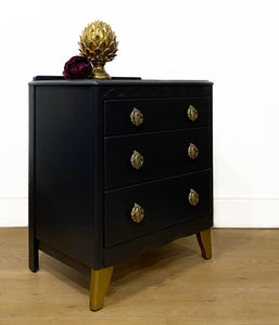 Lebus Chest of Drawers in Blue/Black