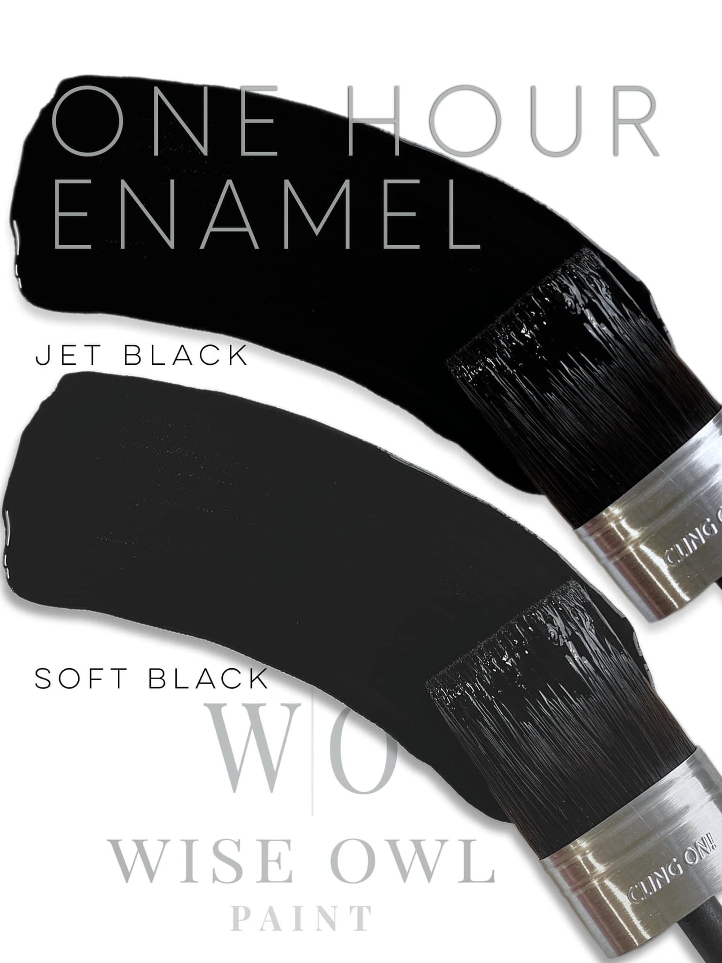 Wise Owl One Hour Enamel Paint - JET BLACK | Kitchen Cabinet & Furniture Paint