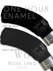 Wise Owl One Hour Enamel Paint - JET BLACK | Kitchen Cabinet & Furniture Paint