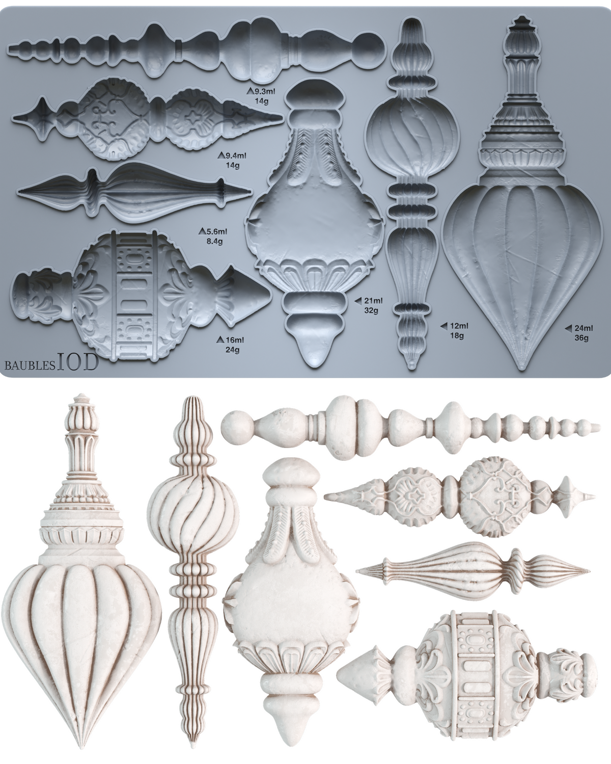 Baubles Mould | Iron Orchid Designs *LIMITED RELEASE*