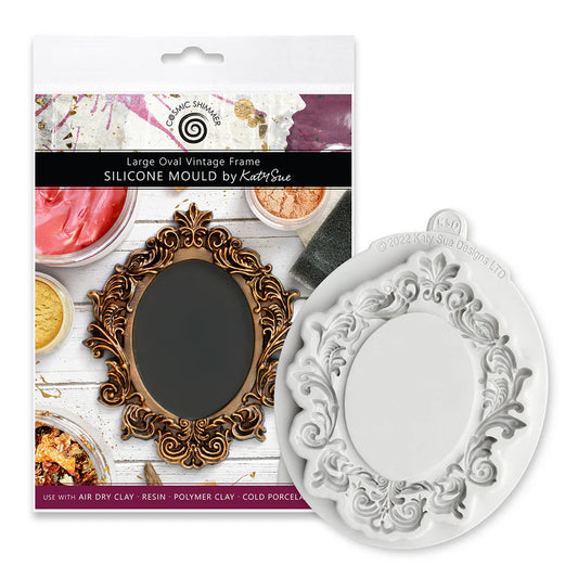 Large Oval Vintage Frame Silicone Mould - Cosmic Shimmer