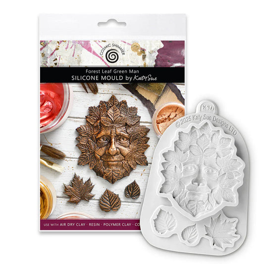 Forest Leaves Green Man Silicone Mould - Cosmic Shimmer