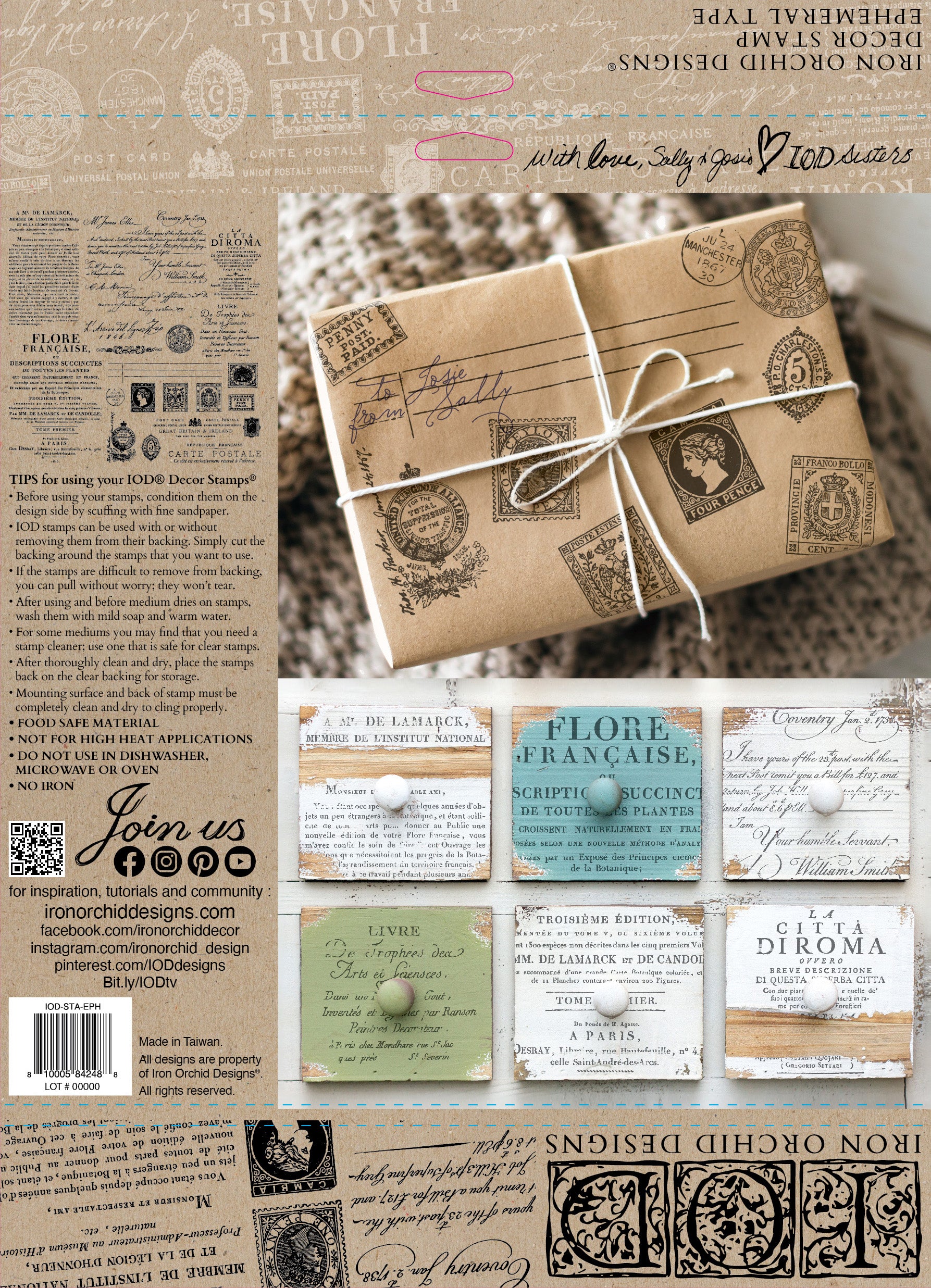Ephemeral IOD Decor Stamp - Iron Orchid Designs