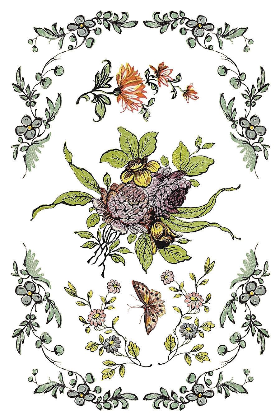 Fairytale Florals IOD Transfer - Iron Orchid Designs