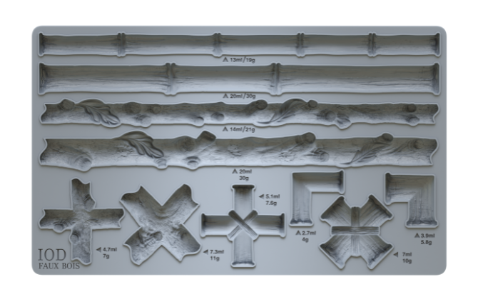 Faux Bois Mould by IOD - Iron Orchid Designs