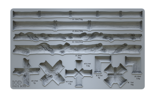 Faux Bois Mould by IOD - Iron Orchid Designs