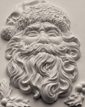 Load image into Gallery viewer, Close-up of a decorative relief of Santa Claus with a beard and hat.