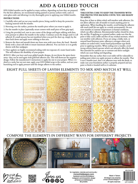Emporium IOD Gilded Foil Transfer - Iron Orchid Designs